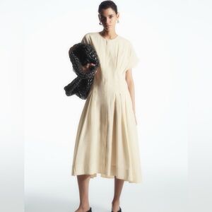 COS Cream Midi Dress